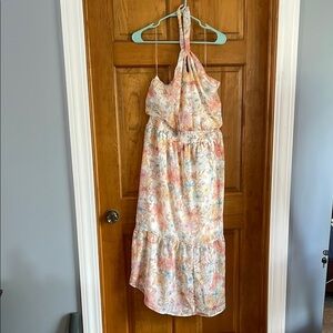 Maurices XXL Halter Dress in Pastel Floral